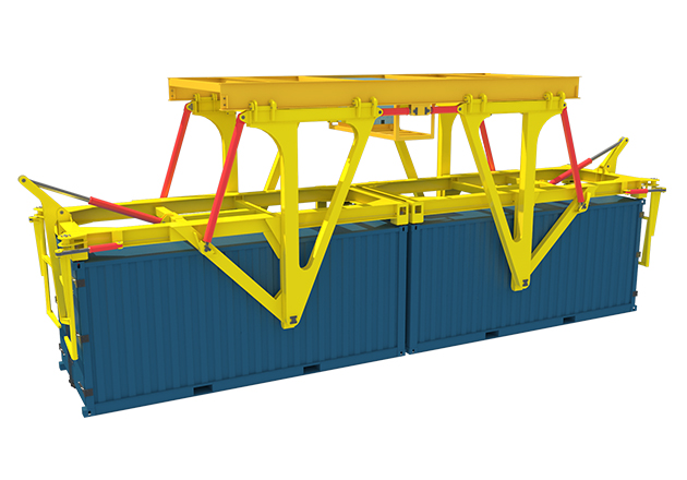 双箱倾翻式集装箱吊具###Twin-Container Tipping Spreader